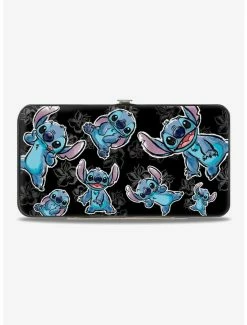 Best Sale 🌟 Disney Lilo and Stitch Sketched Stitch Hibiscus Hinged Wallet ✨