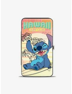 Cheapest 🔥 Disney Lilo & Stitch Hawaii Surf Club Stitch Winking Pose Hinged Wallet ⭐