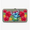 Cheap 🔥 Disney Lilo & Stitch Hula Pose Front Back Hibiscus Flowers Pineapples Hinged Wallet 💯 -lilo and stitch shop 12576720 hi