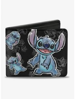Promo 🔔 Disney Lilo & Stitch Hibiscus Stitch Sketch Bi-Fold Wallet 🎁