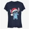 Top 10 🤩 Disney Lilo & Stitch ❄ Christmas Cute Santa Stitch 👧 Girls T-Shirt 🛒 -lilo and stitch shop 13315532 hi