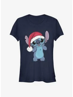 Top 10 🤩 Disney Lilo & Stitch ❄ Christmas Cute Santa Stitch 👧 Girls T-Shirt 🛒