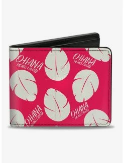 Cheapest 👏 Disney Lilo Stitch Ohana Means Family Bounding 👗 Dress Leaves Bi-fold Wallet 🥰