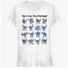 New 😍 Disney Lilo & Stitch Stitch Moods 👧 Girls T-Shirt 👍 -lilo and stitch shop 14115736 hi