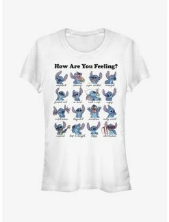 New 😍 Disney Lilo & Stitch Stitch Moods 👧 Girls T-Shirt 👍