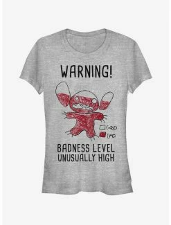 Coupon 🌟 Disney Lilo & Stitch Warning Drawing Sitch 👧 Girls T-Shirt 👏