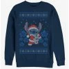 New 🎁 Disney Lilo & Stitch Holiday Stitch Crew Sweatshirt 👏 -lilo and stitch shop 14155478 hi