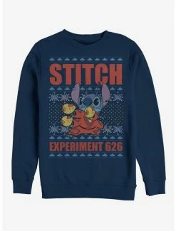 Outlet 😍 Disney Lilo & Stitch Holiday Stitch Experiment 626 Crew Sweatshirt 🌟