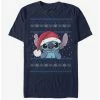 New 🤩 Disney Lilo & Stitch Holiday Stitch Wearing Santa Hat T-Shirt ⭐ -lilo and stitch shop 14155854 hi