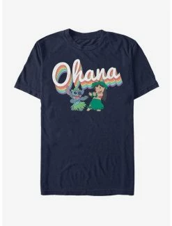 Cheap 🔔 Disney Lilo & Stitch Rainbow Ohana T-Shirt 🌟 -lilo and stitch shop 14156372 hi