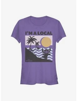 Hot Sale 👏 Disney Lilo & Stitch Beach Scene 👧 Girls T-Shirt ⌛