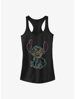 Coupon 😍 Disney Lilo & Stitch Neon Stitch 👧 Girls Tank 🔥