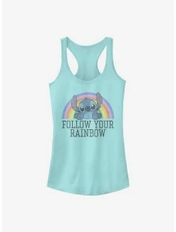 Outlet 😀 Disney Lilo & Stitch Rainbow 👧 Girls Tank ✔️