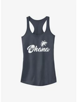 Deals 😉 Disney Lilo & Stitch Sillhouette Ohana 👧 Girls Tank 😍