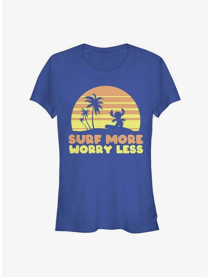 Cheap โ๏ธ Disney Lilo & Stitch Surf More Worry Less ๐ง Girls T-Shirt ๐ 3 Cheap โ๏ธ Disney Lilo & Stitch Surf More Worry Less ๐ง Girls T-Shirt ๐
