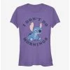 Outlet 🥰 Disney Lilo & Stitch Don't Do Mornings 👧 Girls T-Shirt 🥰 -lilo and stitch shop 14448016 hi