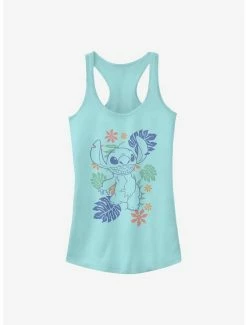 Best deal 😉 Disney Lilo & Stitch Retro Tropical Tonal Stitch 👧 Girls Tank 🧨