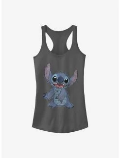 Promo 😀 Disney Lilo & Stitch Sketchy Stitch 👧 Girls Tank ❤️