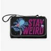 Best Sale 😉 Disney Lilo and Stitch Stay Weird Outdoor Blanket Black 🤩 -lilo and stitch shop 14602644 hi