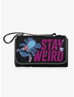 Best Sale 😉 Disney Lilo and Stitch Stay Weird Outdoor Blanket Black 🤩