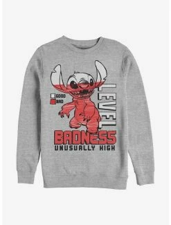 Best reviews of ⭐ Disney Lilo & Stitch Badness Level Crew Sweatshirt 💯