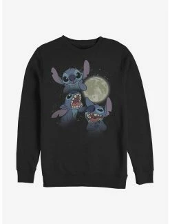 Coupon 🌟 Disney Lilo & Stitch Three Stitch Moon Crew Sweatshirt 🔥