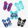 Buy 😉 Disney Lilo & Stitch Tie-Dye No-Show 🧦 Socks 5 Pair ✨