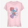 Outlet 🤩 Disney Lilo & Stitch Heart Pizza 👧 Girls T-Shirt 🎉 -lilo and stitch shop 15387566 hi