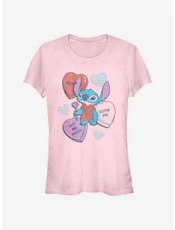 Outlet 🤩 Disney Lilo & Stitch Heart Pizza 👧 Girls T-Shirt 🎉