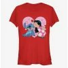 Brand new ⭐ Disney Lilo & Stitch Lilo And Valentine Kisses 👧 Girls T-Shirt 🌟 -lilo and stitch shop 15387652 hi