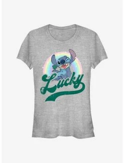 Best Pirce 👍 Disney Lilo & Stitch Lucky Rainbow 👧 Girls T-Shirt 🎁