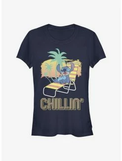 Outlet 😀 Disney Lilo & Stitch Chillin' 👧 Girls T-Shirt 😉 -lilo and stitch shop 15387724 hi