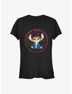 New ✨ Disney Stitch Ohana Means Family Rainbow Pride T-Shirt 🛒