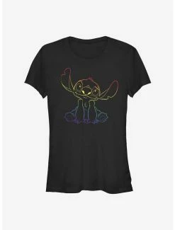 New 🎉 Disney Stitch Rainbow Pride Stitch T-Shirt 👍