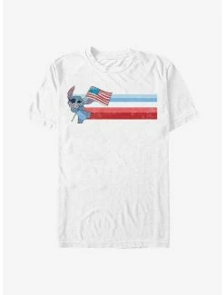 Best Sale ⭐ Disney Lilo & Stitch Flag Stitch T-Shirt 🎁