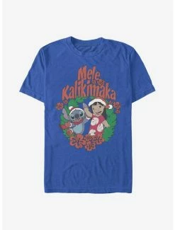 Brand new ✔️ Disney Lilo & Stitch Mele Kalikimaka Stitch T-Shirt ⭐