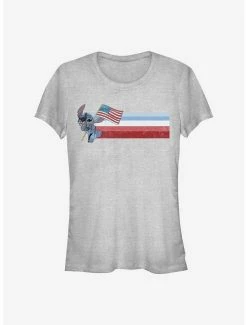 Cheapest 👏 Disney Lilo & Stitch Flag Stitch 👧 Girls T-Shirt 👍