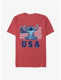 Top 10 👏 Disney Lilo & Stitch 'Merica Stitch T-Shirt 💯