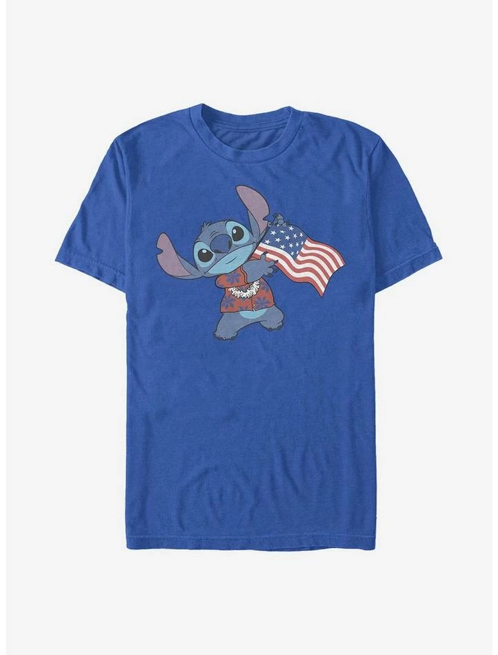 Best Pirce 👍 Disney Lilo & Stitch Tropic Stitch Flag T-Shirt ⌛ 4 Best Pirce 👍 Disney Lilo & Stitch Tropic Stitch Flag T-Shirt ⌛ - Image 2