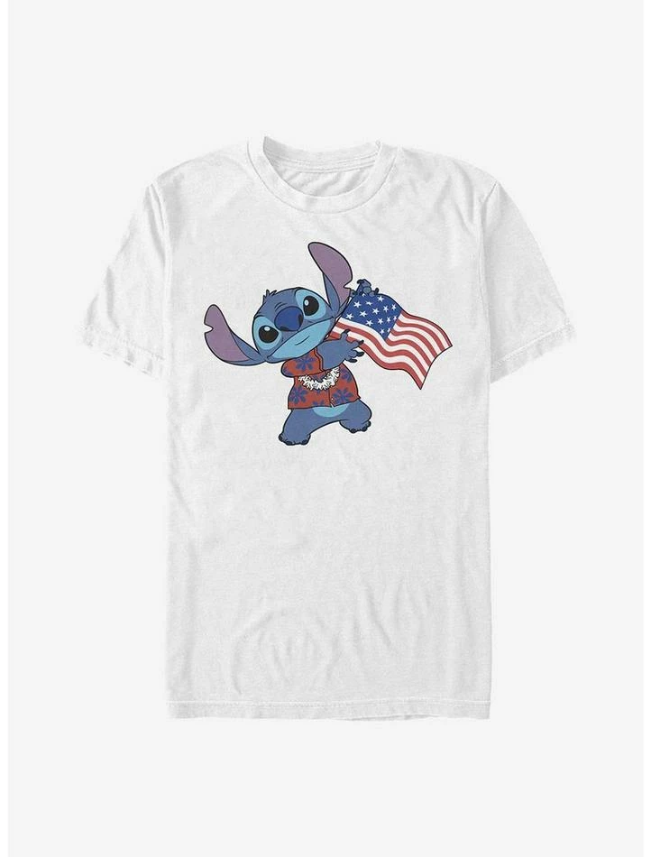 Best Pirce 👍 Disney Lilo & Stitch Tropic Stitch Flag T-Shirt ⌛ 5 Best Pirce 👍 Disney Lilo & Stitch Tropic Stitch Flag T-Shirt ⌛ - Image 3