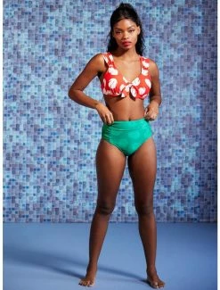 Hot Sale 🤩 Disney Lilo & Stitch Leaf High-Waisted Swim Bottoms 👏