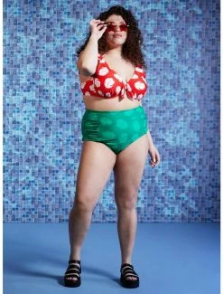 Top 10 👏 Disney Lilo & Stitch Leaf High-Waisted Swim Bottoms Plus Size 🛒 -lilo and stitch shop 16460355 av3