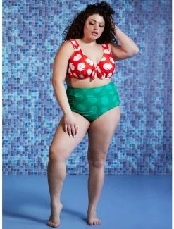 Top 10 👏 Disney Lilo & Stitch Leaf High-Waisted Swim Bottoms Plus Size 🛒