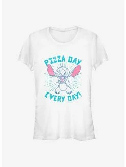 Coupon 🎉 Disney Lilo & Stitch Pizza Day Every Day 👧 Girls T-Shirt 🎁