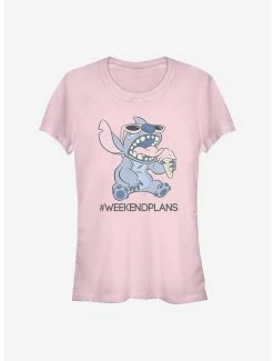 Best Pirce 🤩 Disney Lilo & Stitch Weekend Plans 👧 Girls T-Shirt ⭐