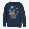 Outlet 🔥 Disney Lilo & Stitch Flowers Crew Sweatshirt 🧨 -lilo and stitch shop 16586871 hi