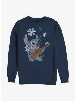 Outlet 🔥 Disney Lilo & Stitch Flowers Crew Sweatshirt 🧨