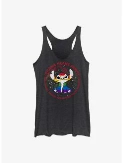 Wholesale ⌛ Disney Lilo And Stitch Ohana Means Family Rainbow Pride 👧 Girls Tank 💯