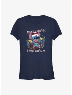 Brand new 💯 Disney Lilo & Stitch Dear Santa 👧 Girls T-Shirt 😉