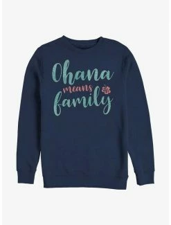 Buy ✨ Disney Lilo & Stitch Ohana Script Crew Sweatshirt ❤️